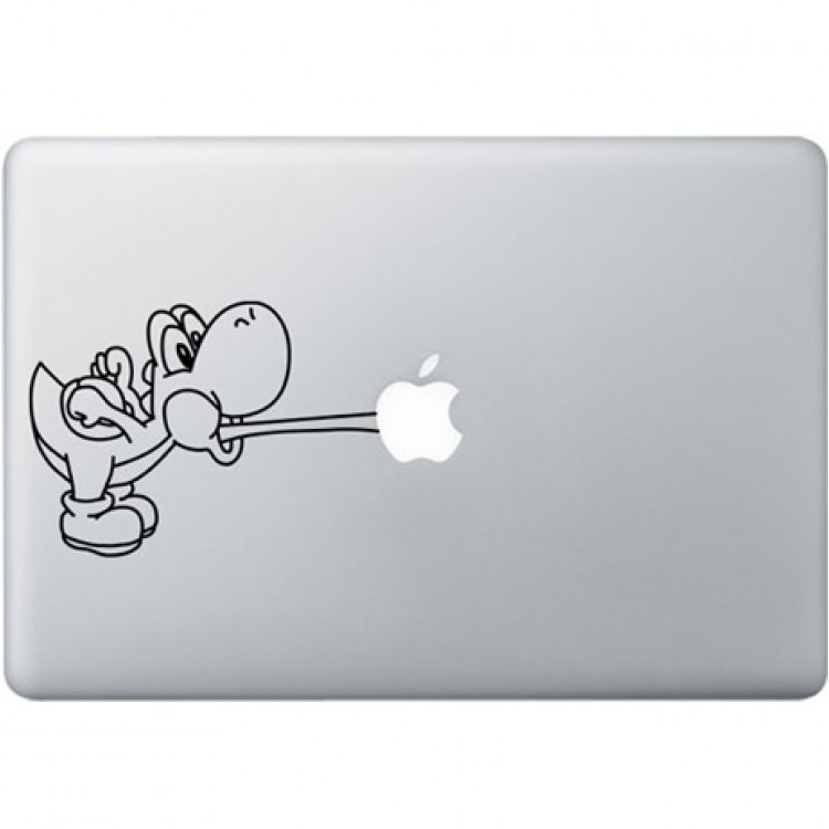 Mario Yoshi MacBook Decal Black Decals